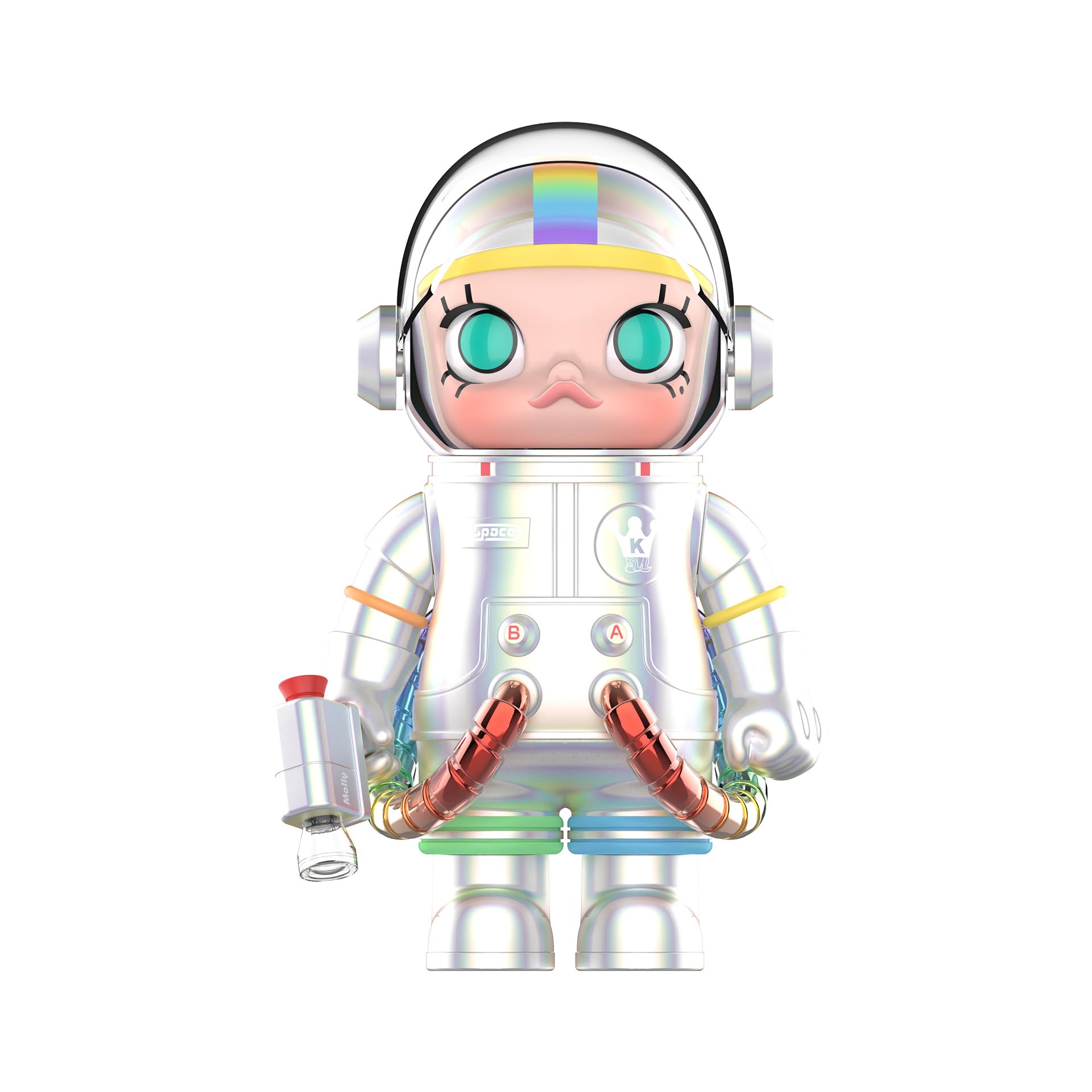 Amazon.com: POP MART MEGA Space Molly 400% Rainbow 2.0 11.6in/29.5